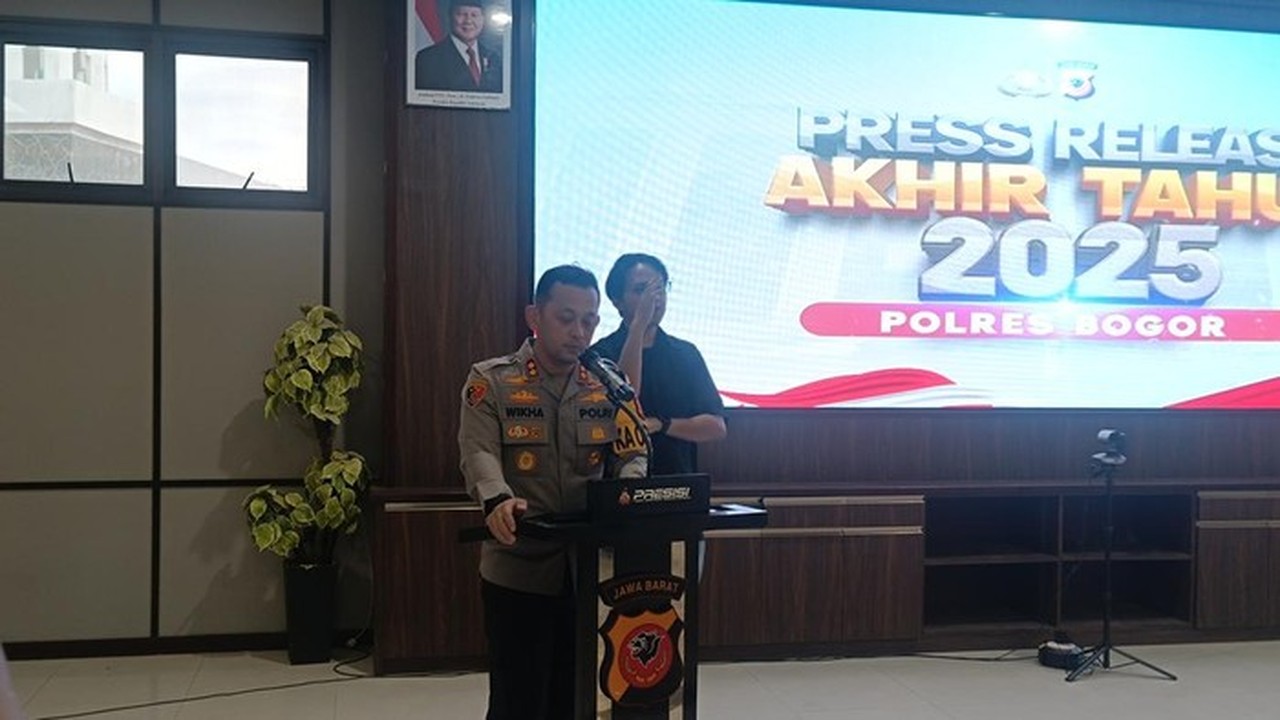 Foto: Rilis Akhir Tahun Polres Bogor (rizky/detikcom)