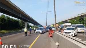 Libur Nataru, Contraflow Diberlakukan di Km 47-65 Tol Japek Arah Cikampek