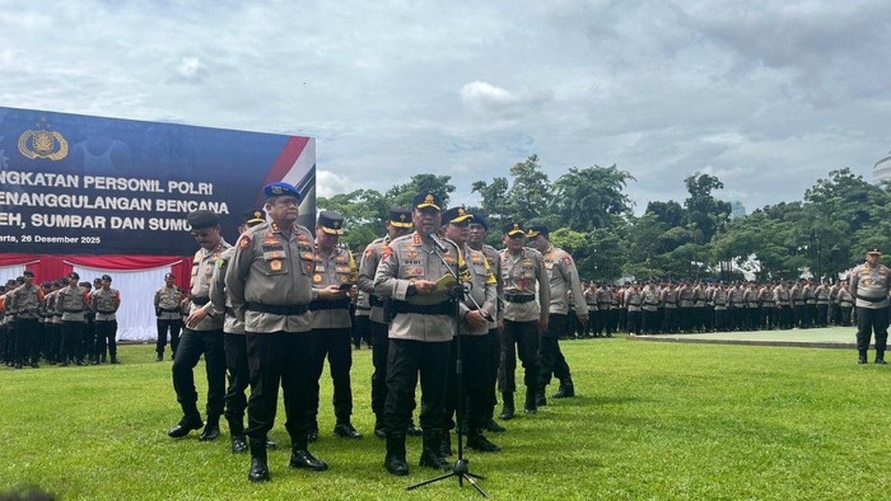 Wakapolri Komjen Dedi Saat Memberi Penjelasan Soal Penanganan Bencana Sumatera (ondang/detikcom)