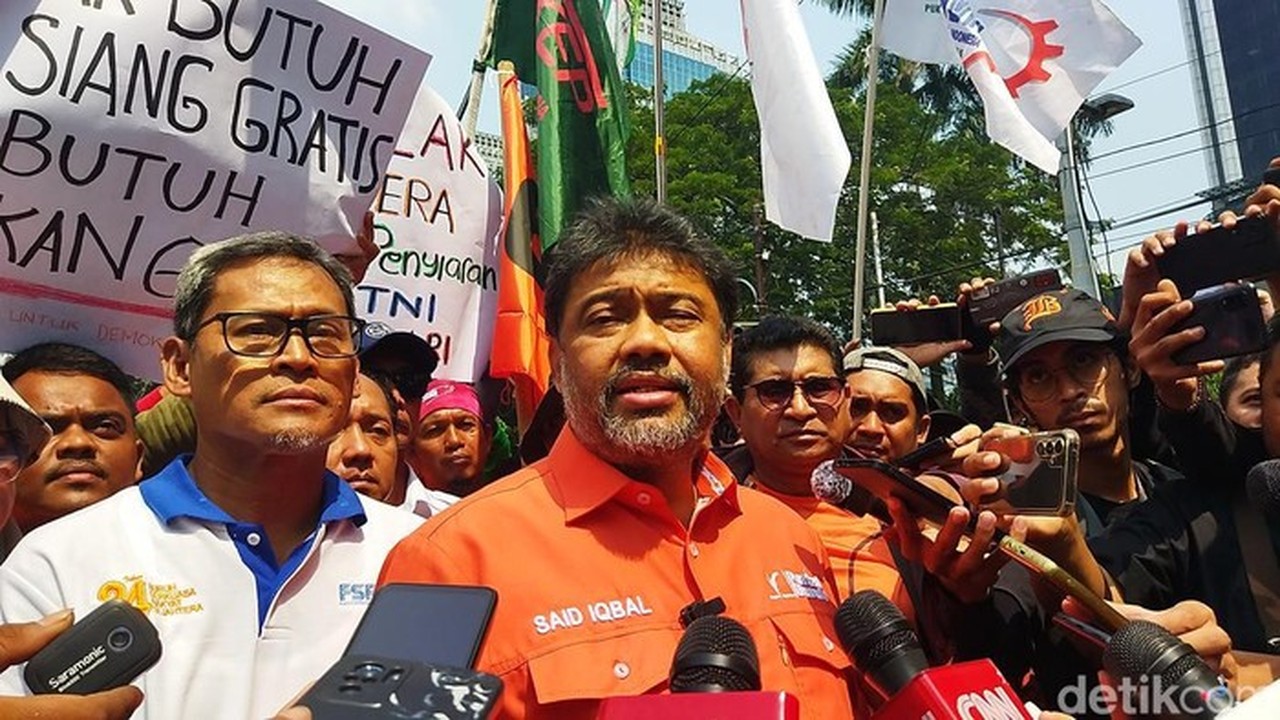 Presiden Kspi Said Iqbal. (kurniawan Fadilah/detikcom)