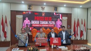 Polresta Serang Kota: Kasus Kriminal Turun 386, Narkotika Naik Jadi 82 Kasus di 2025