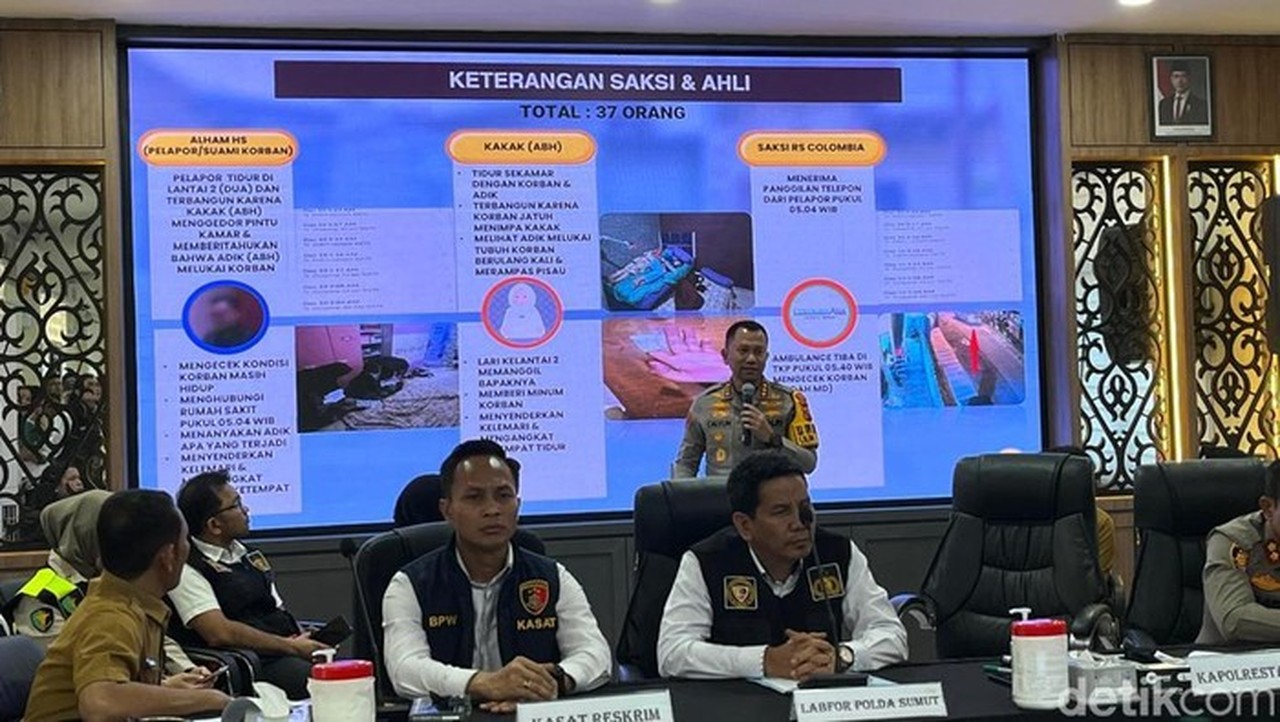 Foto: Kapolrestabes Medan Kombes Jean Calvijn Simanjuntak Saat Konferensi Pers. (finta Rahyuni/detiksumut)