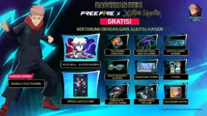 14 Kode Redeem FF 18 Januari 2026, Klaim Skin Parang Kento dan Token Gojo