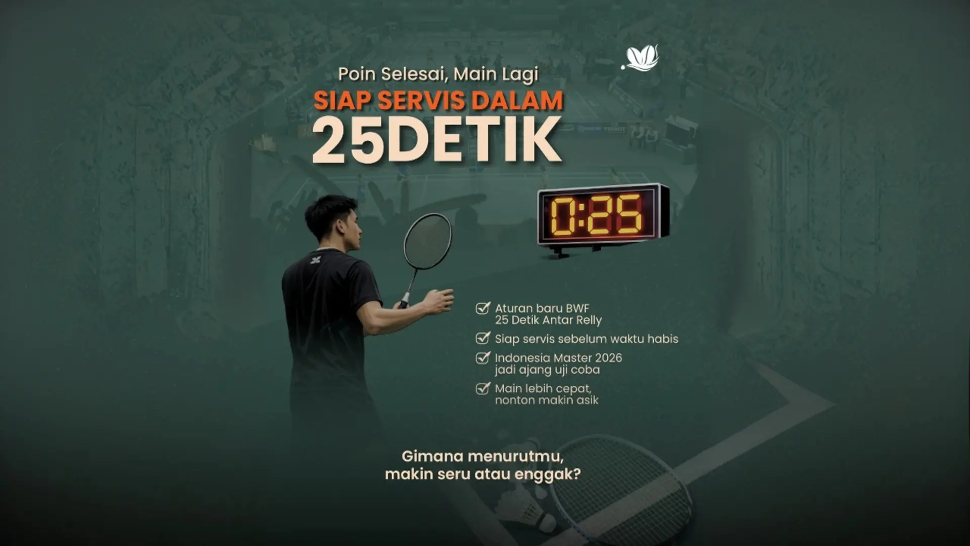 Aturan Baru Bwf 25 Detik Berlaku Di Indonesia Masters 2026 Pemain Dilarang Buang Waktu