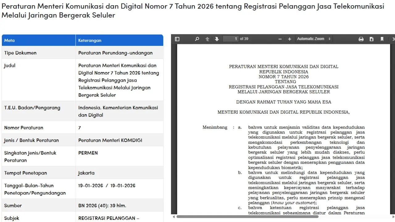 Aturan Baru Sim Card 2026 Wajibkan Scan Wajah Dan Batasi 1 Nik 3 Nomor Begini Aturan Jelasnya