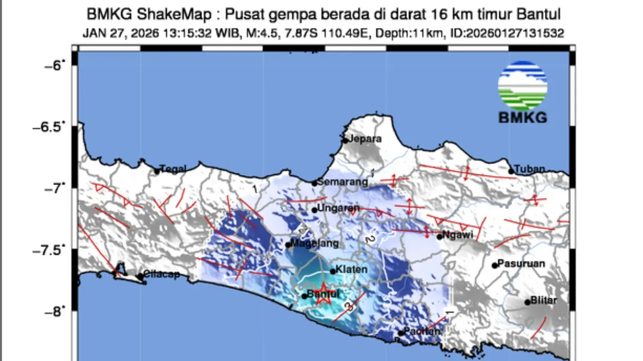 Bmkg Pantau 14 Gempa Susulan Di Bantul Usai Guncangan Magnitudo 4 5