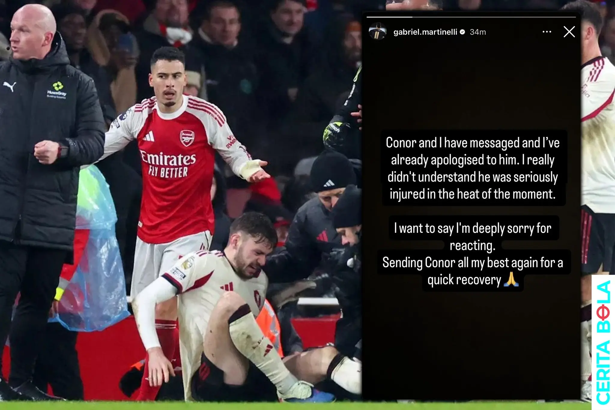 Gabriel Martinelli Minta Maaf