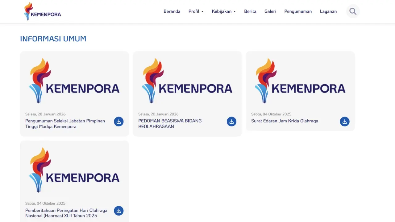 Kemenpora Buka Lowongan Deputi Industri Olahraga Untuk Profesional Non Pns