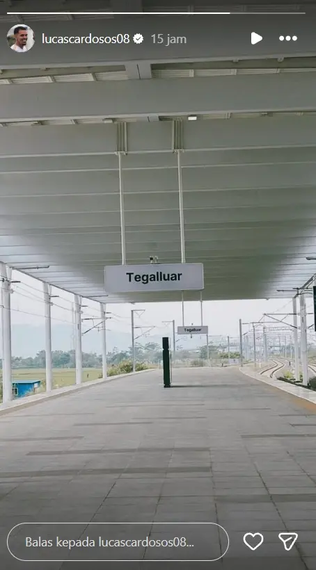 Postingan Instastory Lucas Cardoso Di Stasiun Tegalluar Bandung