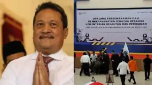 Sakti Wahyu Trenggono Pingsan Saat Upacara Pelepasan Jenazah Korban Pesawat ATR 42-500 Jatuh