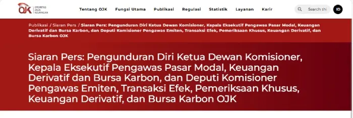 Siaran Pers Ojk