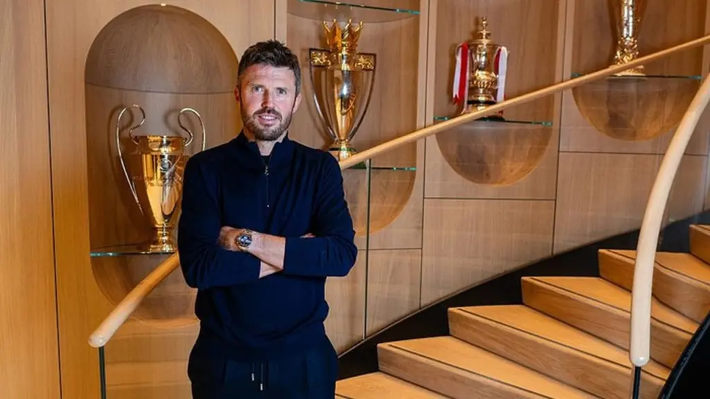 Carrick Saat Diperkenalkan Sebagai Manajer Interim Mu. Foto: Manchester United Via Getty Imag/ash Donelon