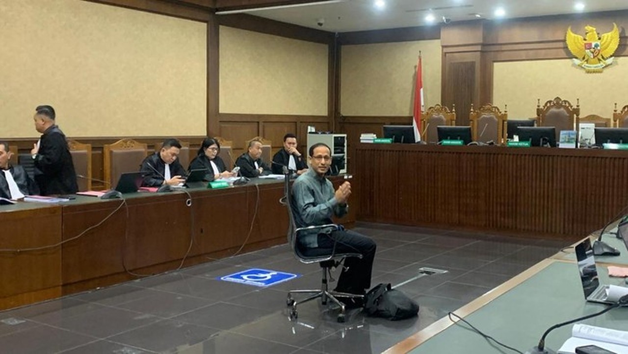 Foto: Nadiem Makarim Hadapi Sidang Dakwaan Kasus Chromebook (mulia/detikcom)