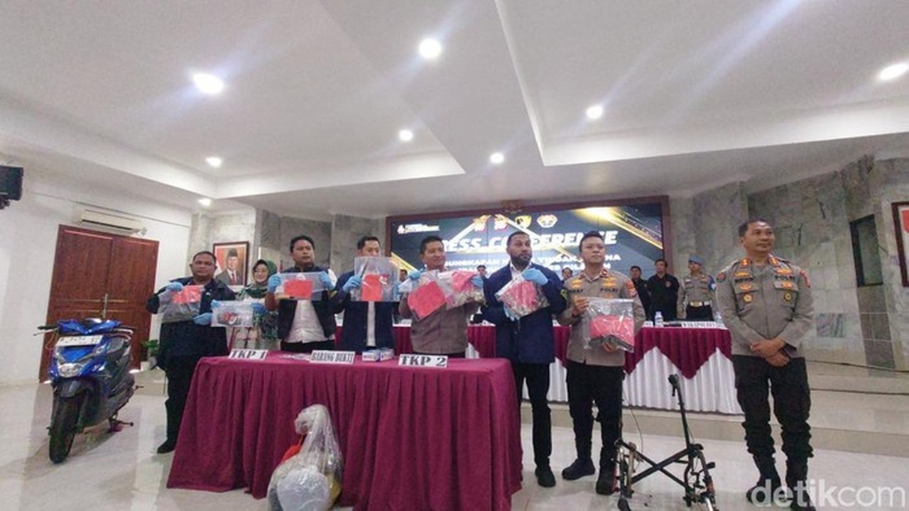 Foto: Konferensi Pers Kasus Pembunuhan Anak Politikus Pks Cilegon (m Iqbal/detikcom)