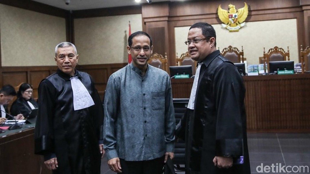 Nadiem (tengah) (pradita Utama/detikfoto)