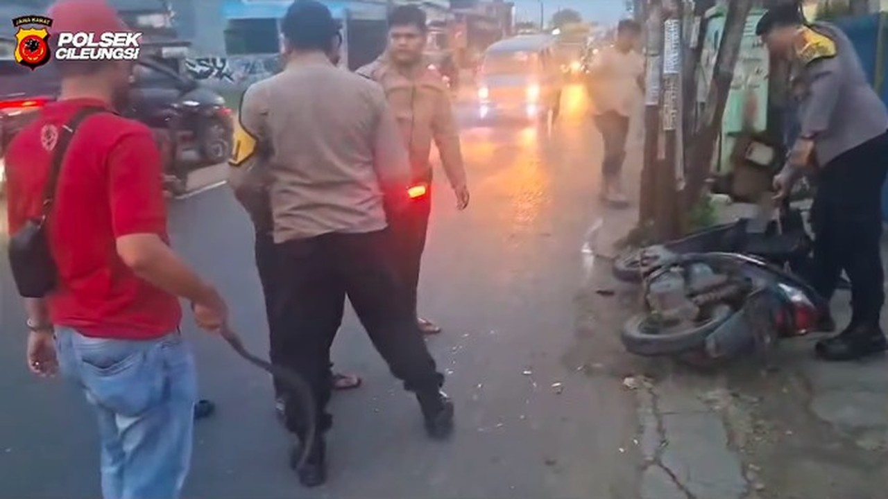 Foto: Pegawai Harian Lepas (phl) Polres Bogor Menjadi Korban Begal Di Jalan Raya Alternatif Cileungsi, Bogor. Pelaku Tabrak Tiang Dan Lalu Ditangkap Polisi. (dok Ist)