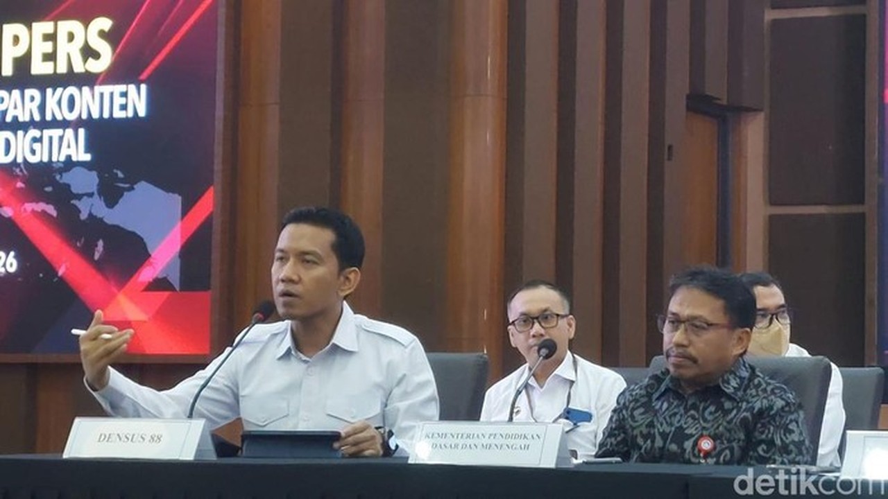 Konpers Densus 88 Soal Anak Terpapar Ideologi Kekerasan Ekstrem (rumondang/detikcom)