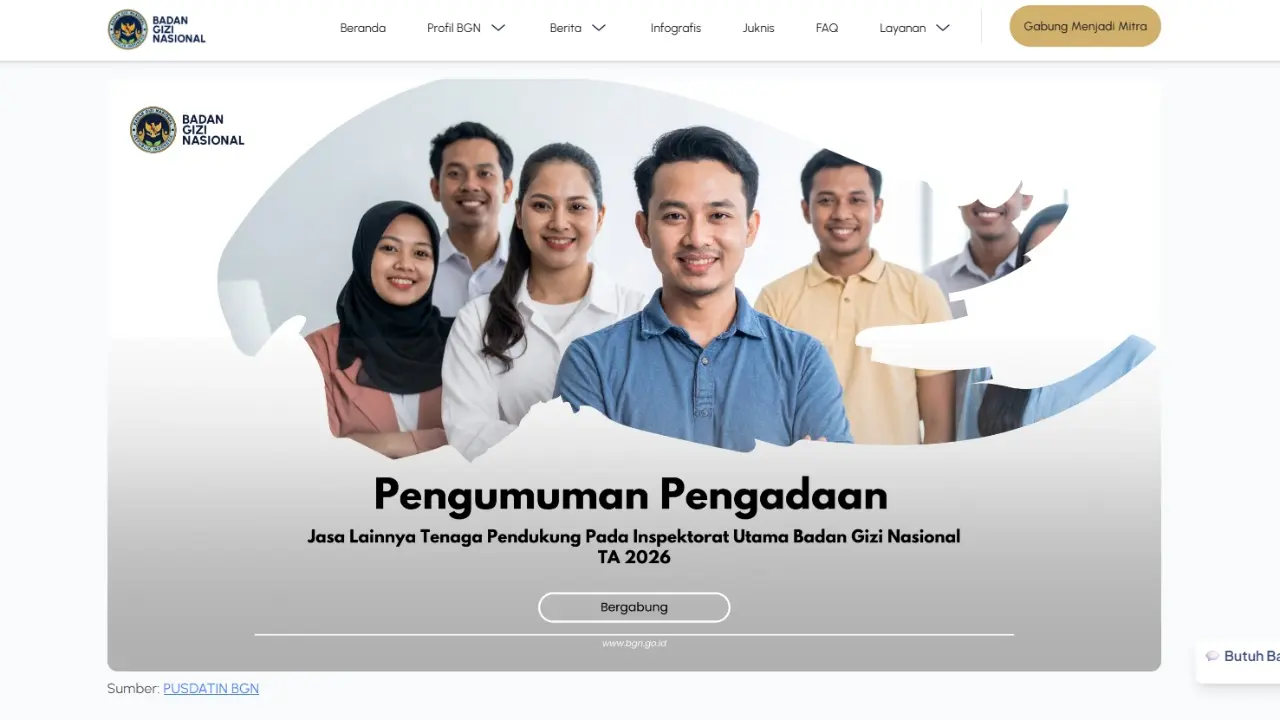Badan Gizi Nasional Buka Lowongan Tenaga Pendukung Simak Syarat Dan Cara Daftarnya