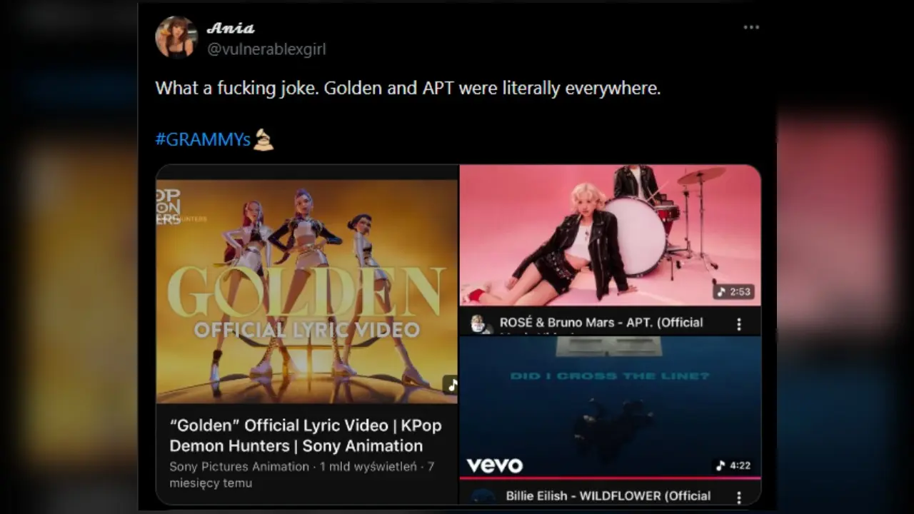 Fans K Pop Demon Hunters Protes Billie Eilish Menang Soty Grammy 2026 Golden Lebih Layak