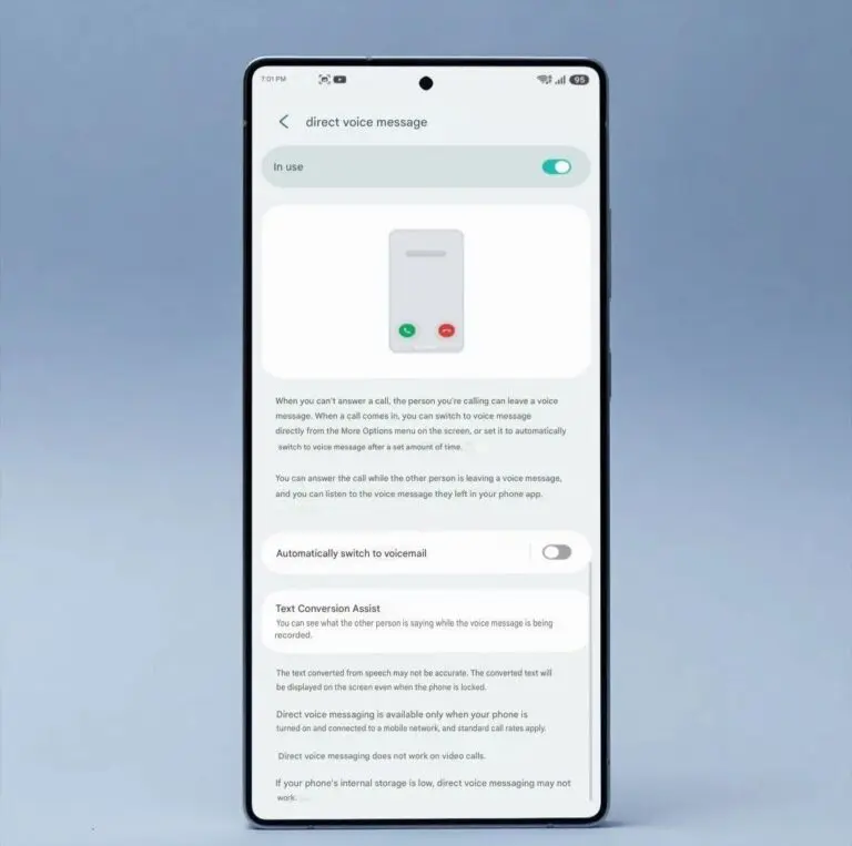 Fitur Direct Voicemail Hadir Melalui Update One Ui 85 Beta