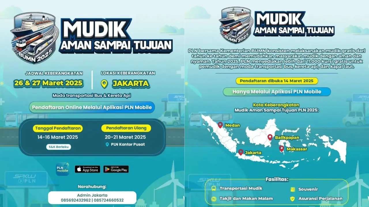 Jadwal Mudik Gratis Pln 2026