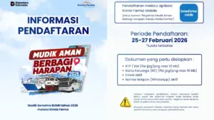 Kimia Farma Buka Pendaftaran Mudik Bersama BUMN 2026, Cek Syarat dan Cara Daftarnya