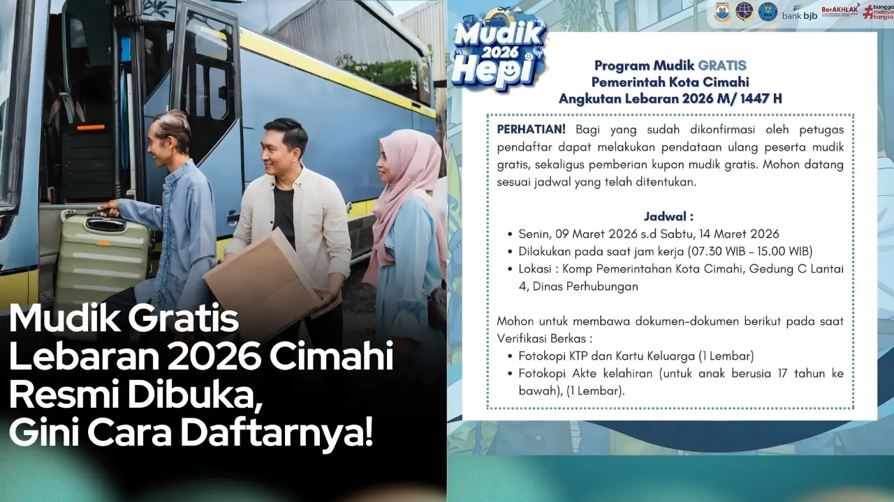 Pemkot Cimahi Buka Pendaftaran Mudik Gratis Lebaran 2026