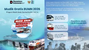 Pendaftaran Mudik Bersama BUMN 2026 Resmi Dibuka, Simak Syarat dan Rute Perjalanannya