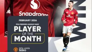 Benjamin Sesko Raih Penghargaan PFA Premier League Fans Bulan Februari 2026