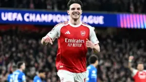 Declan Rice Raih Man of the Match Liga Champions, Antar The Gunners Lolos ke Perempat Final