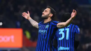 Hasil Inter vs Genoa 2-0: Gol Dimarco dan Penalti Calhanoglu Antarkan Nerazzurri Menang