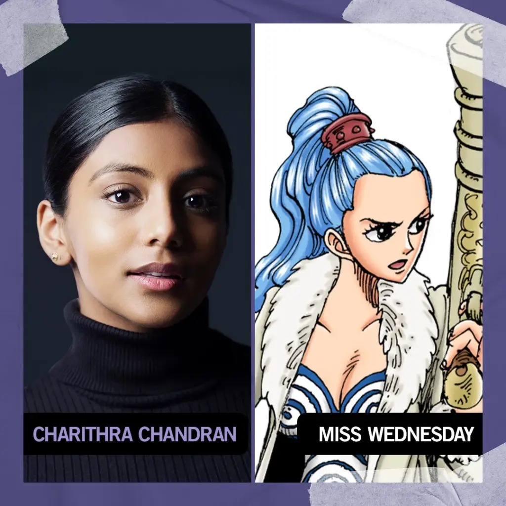 Pemeran One Piece Live Action Charithra Chandran Sebagai Miss Wednesday